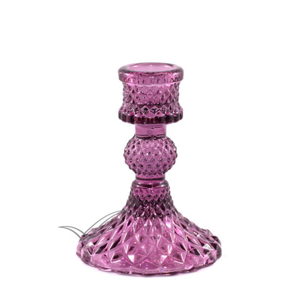 M507121 Purple taper candle holder alaVida